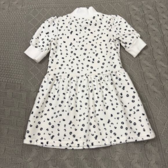 Janie & Jack Animal Print Black & White Short Sleeved Sweatshirt Dress ~ 18/24M - Picture 8 of 11